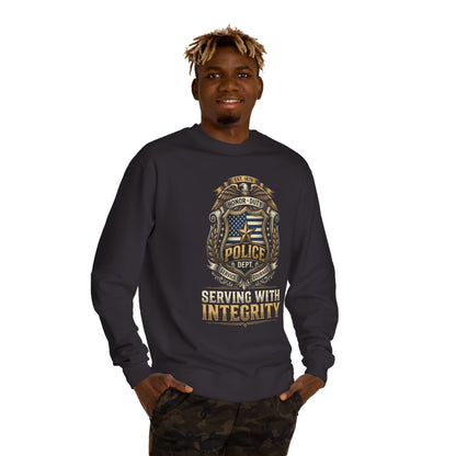 Police Badge Sweatshirt - "Serving With Integrity" Crewneck