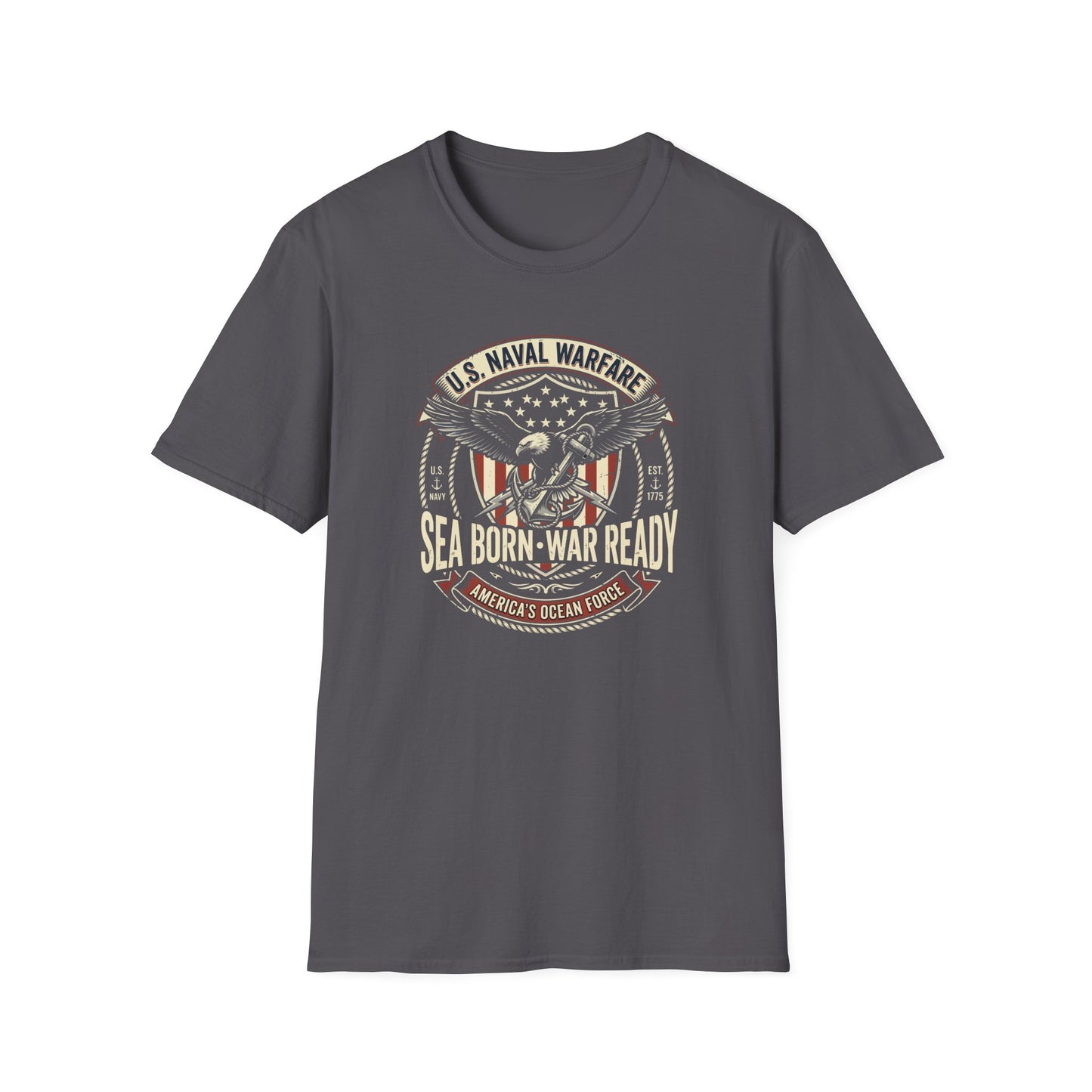 U.S. Naval Warfare Sea Born-War Ready America’s Ocean Force T-Shirt