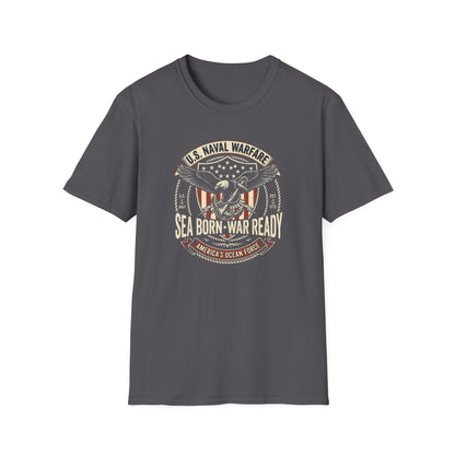U.S. Naval Warfare Sea Born-War Ready America’s Ocean Force T-Shirt