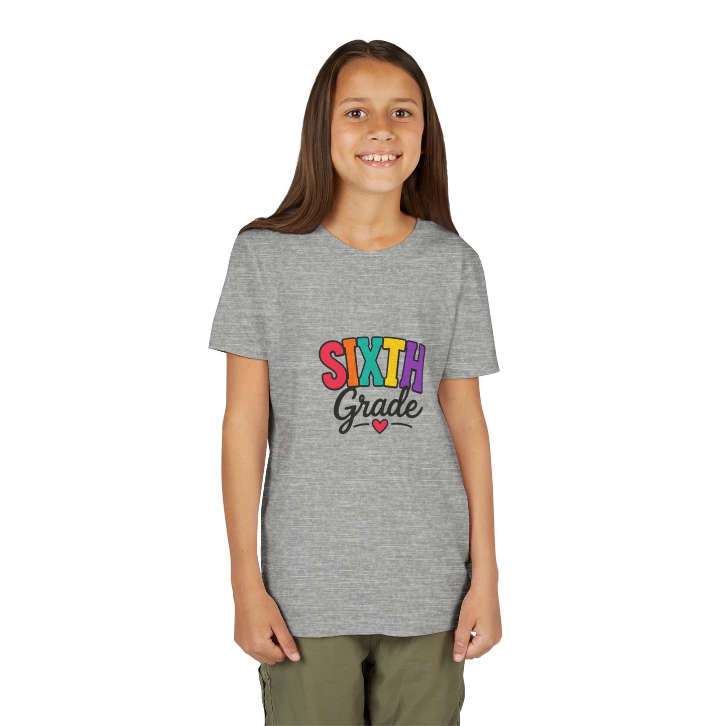Sixth Grade Youth Tee – Colorful Back to School Shirt