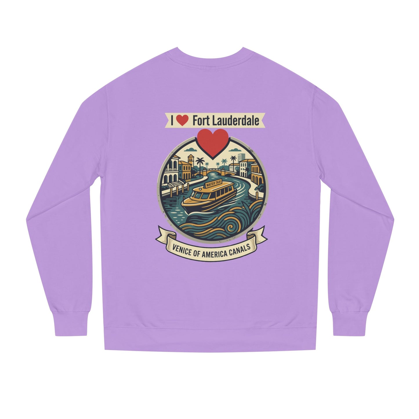 I  Fort Lauderdale Crewneck Sweatshirt — Venice of America Canals Graphic