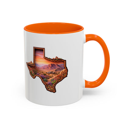 Texas Sunset Accent Coffee Mug – Scenic Lone Star State Landscape (11/15oz)
