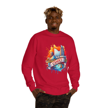 Ohio Skyline Crewneck Sweatshirt – Colorful Cityscape Graphic