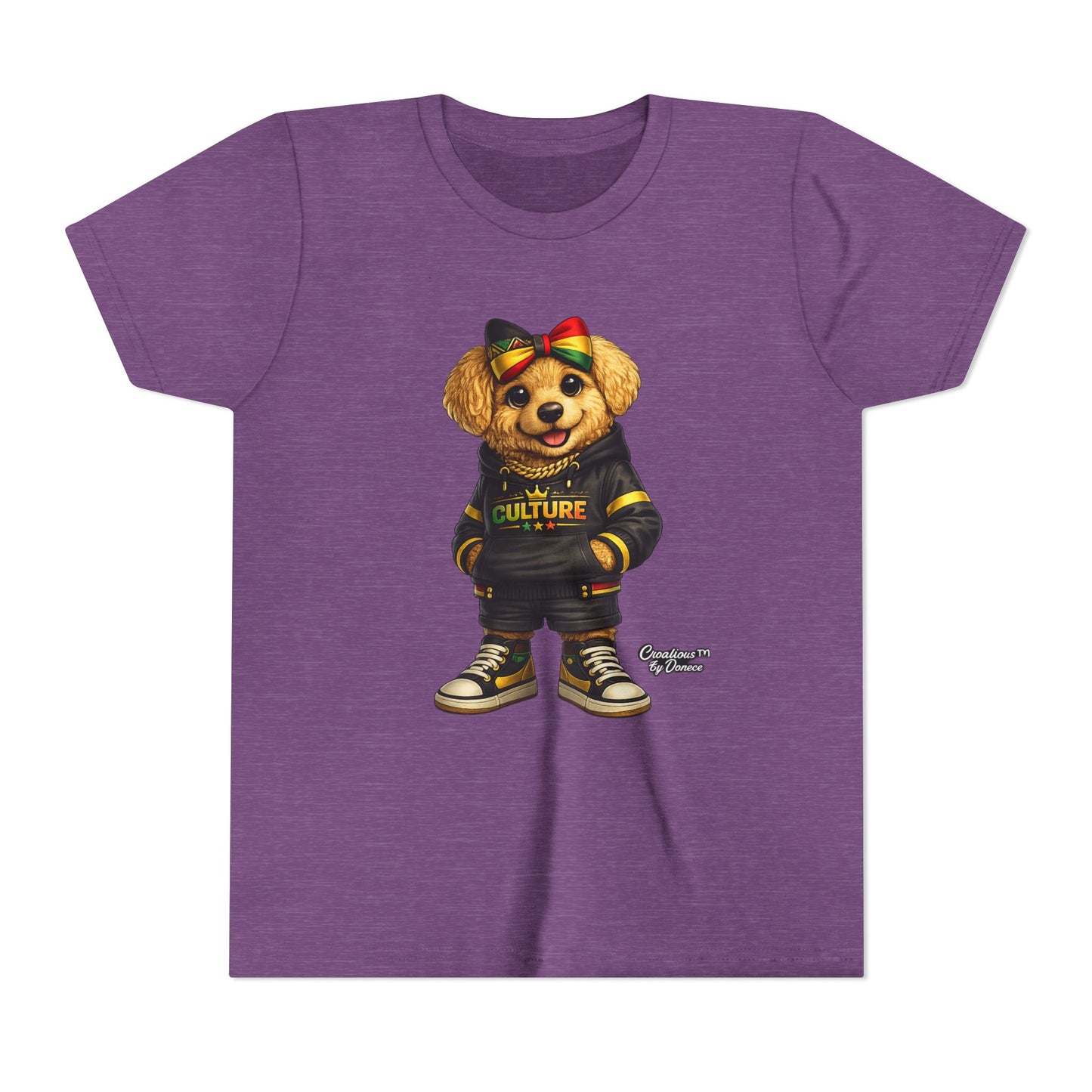 Youth Tee — Cute Rasta Bear "Culture" Graphic Kids T-Shirt