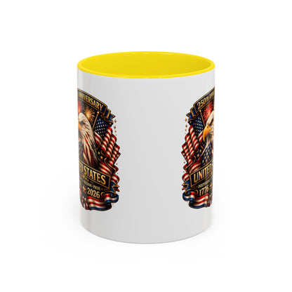 Patriotic Eagle Coffee Mug - United States 250th Anniversary 1776-2026