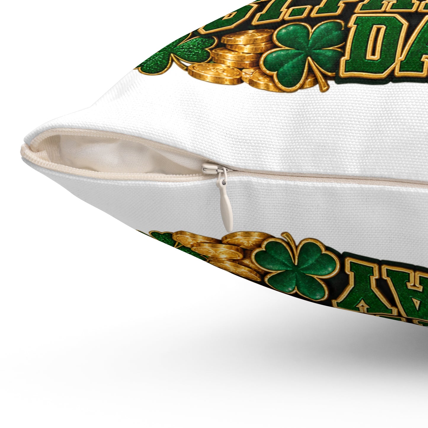 St. Patrick's Schnauzer Pillow — Happy St. Patrick’s Day Decorative Throw Pillow