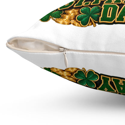 St. Patrick's Schnauzer Pillow — Happy St. Patrick’s Day Decorative Throw Pillow