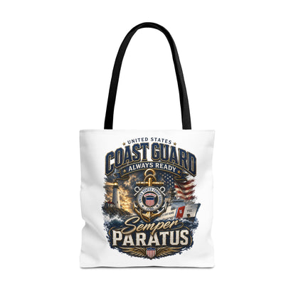 Coast Guard Semper Paratus Tote Bag – U.S. Coast Guard Patriotic Beach & Everyday Carry