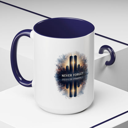 Never Forget 9/11 Memorial Accent Coffee Mug (11/15oz)