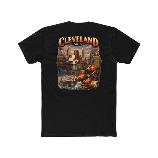 Cleveland Ohio Vintage Football Cityscape T-Shirt
