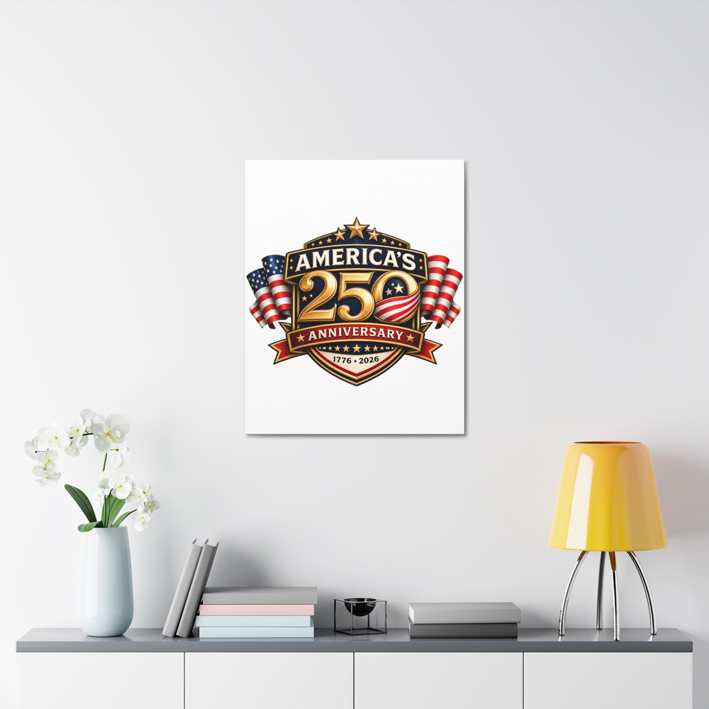 America’s 250th Anniversary Stretched Canvas – 1776–2026 Patriotic Wall Art
