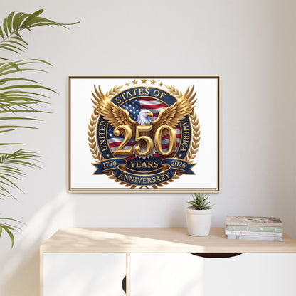 250th United States Anniversary Framed Canvas Print