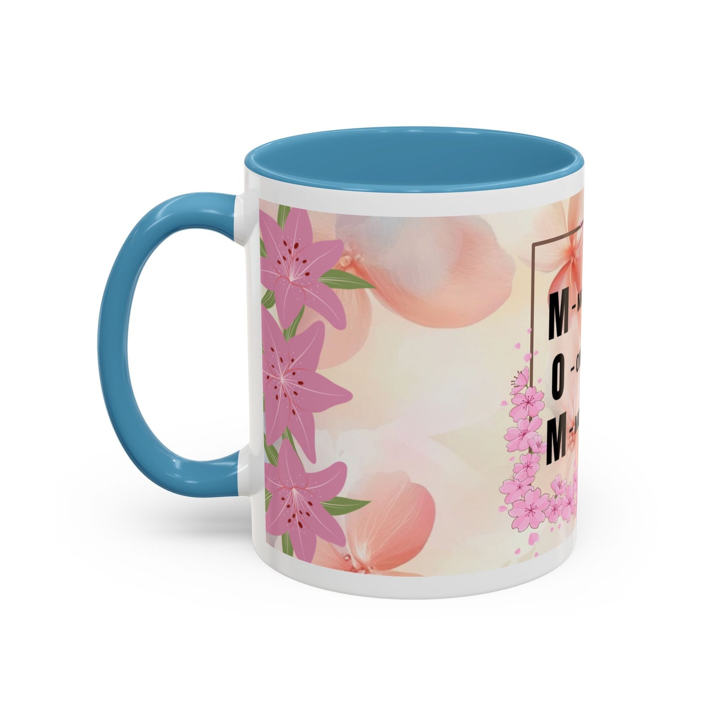 Mom Acronym Coffee Mug — "MOM: Magical • One-of-a-Kind • Motivator" Floral Accent