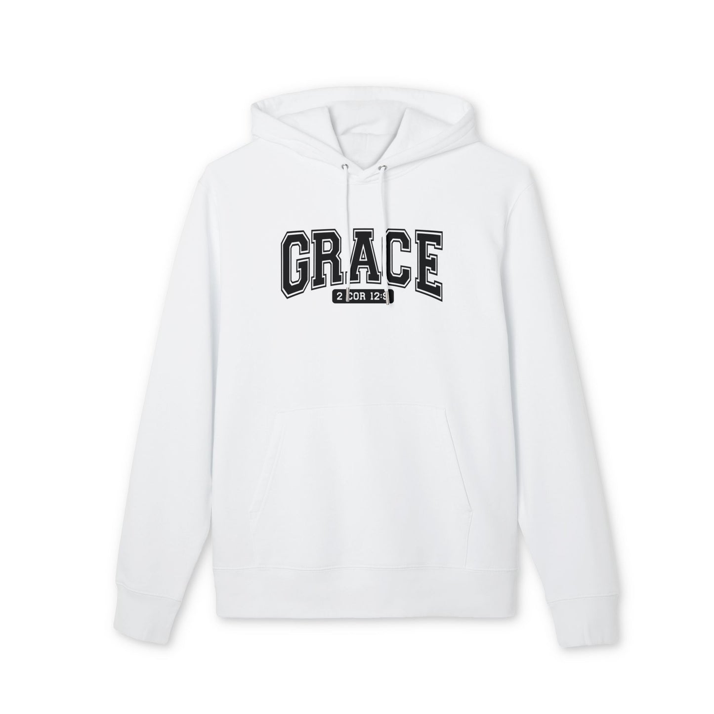 Grace Hoodie — Faith-Inspired Pullover with "Grace" Collegiate Design