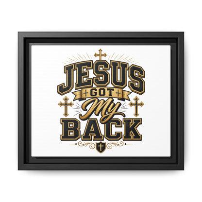 Jesus Got My Back Framed Canvas Wall Art