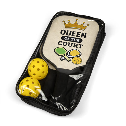 Queen of the Court Pickleball Paddles Set — Women's Pickleball Kit with Balls