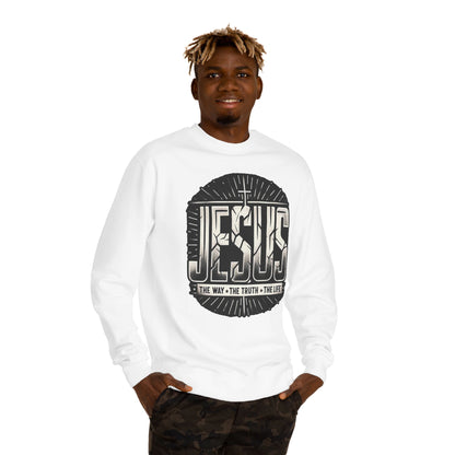 Jesus Faith Crewneck Sweatshirt – "Jesus: The Way • The Truth • The Life" Christian Pullover