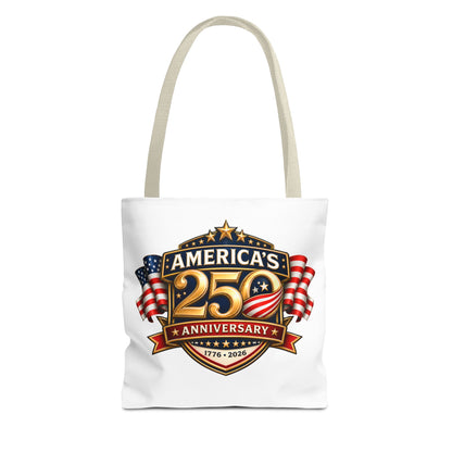 25th Anniversary America Tote Bag — Patriotic 1776–2026 Commemorative Flag Design