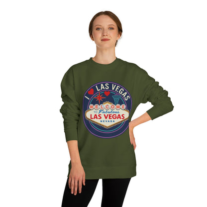 Las Vegas Welcome Sign Sweatshirt – Retro "I  Las Vegas" Crewneck