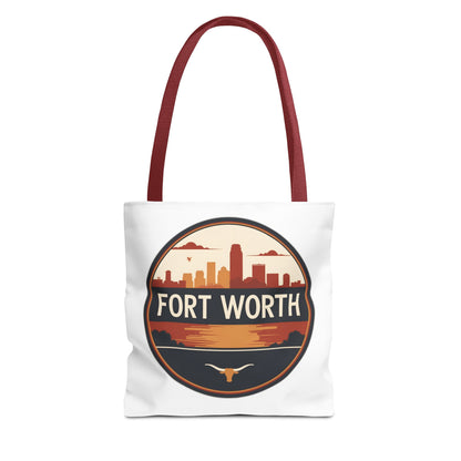 Fort Worth Skyline Tote Bag — Vintage Texas Cityscape Tote