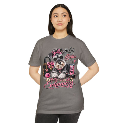 Miniature Schnauzer T-Shirt — "Life’s Better with a Miniature Schnauzer" Cute Dog Tee