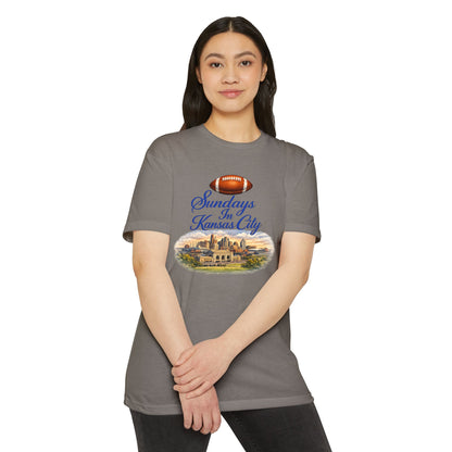 Sundays in Kansas City T-Shirt — Vintage Football and Cityscape Tee