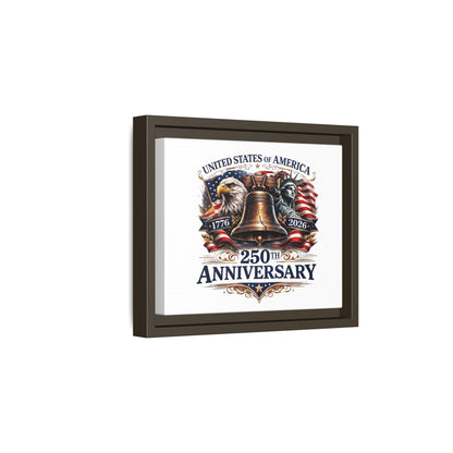 250th Anniversary Framed Canvas - United States of America Patriotic Liberty Bell Print