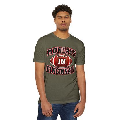 Mondays in Cincinnati Football T-Shirt — Game Day Fan Tee