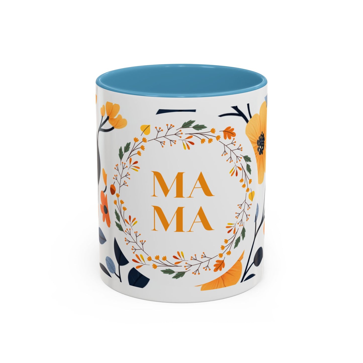 Mama Floral Accent Coffee Mug — Yellow Flower Mother's Day Gift (11/15oz)