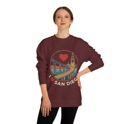 I Heart San Diego Sweatshirt — Balboa Park & Coronado Bridge Crewneck