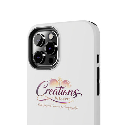 Creations by Donece Soft-Touch Tough Phone Case — Faith-Inspired Logo Protective Cover