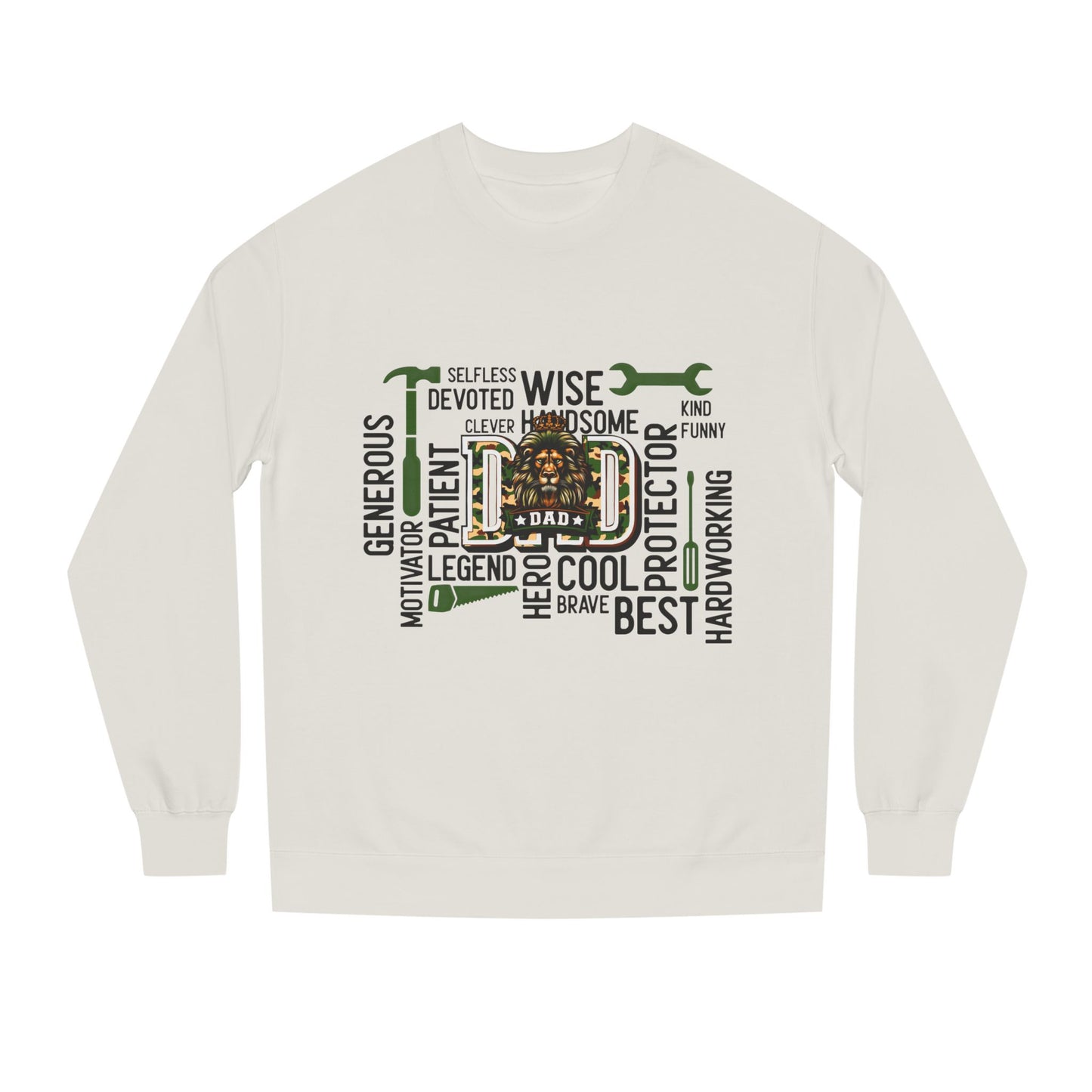 Dad Toolbox Word Cloud Sweatshirt — Father’s Day Mechanic Gift