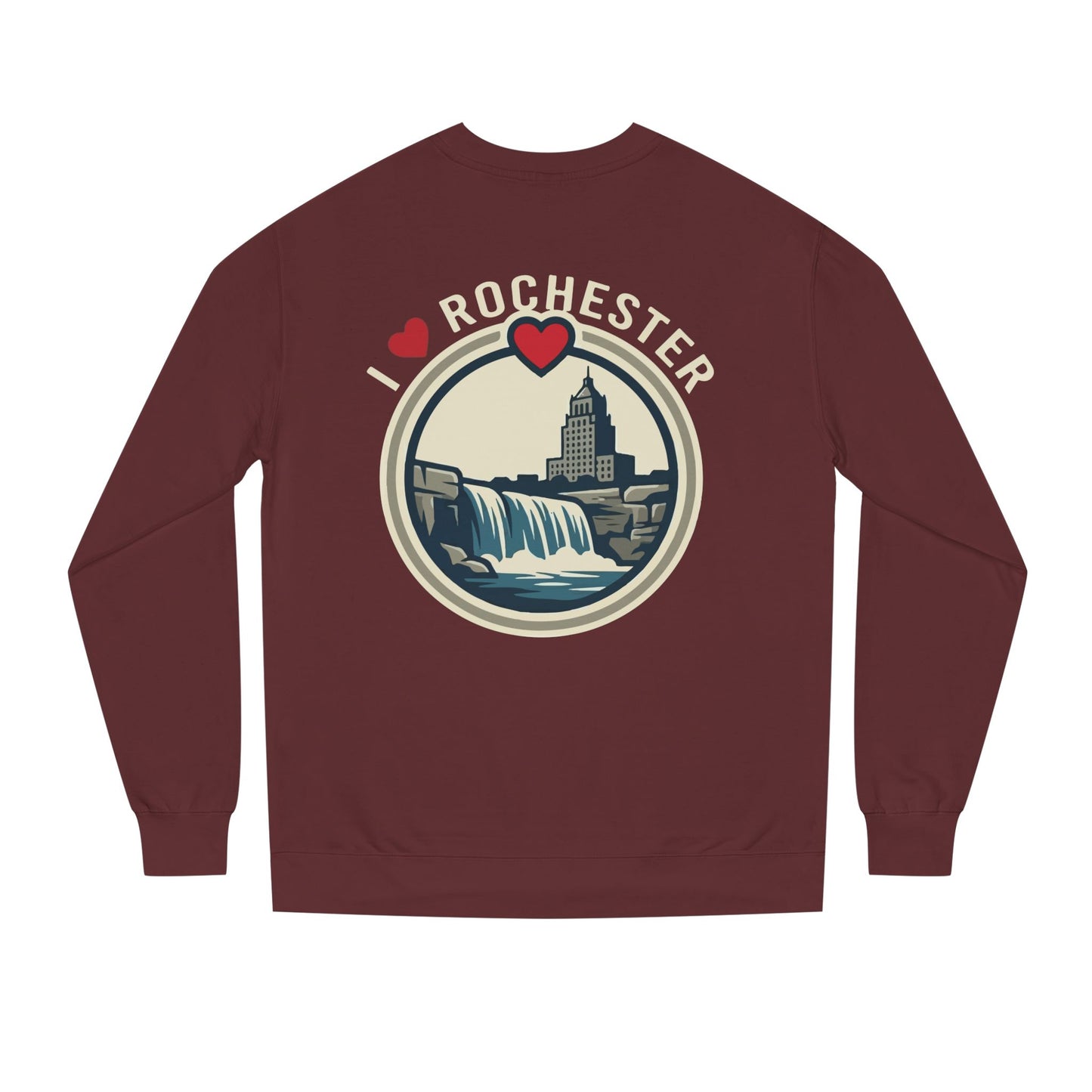 Rochester Waterfall Crewneck Sweatshirt – I  Rochester City Skyline Pullover