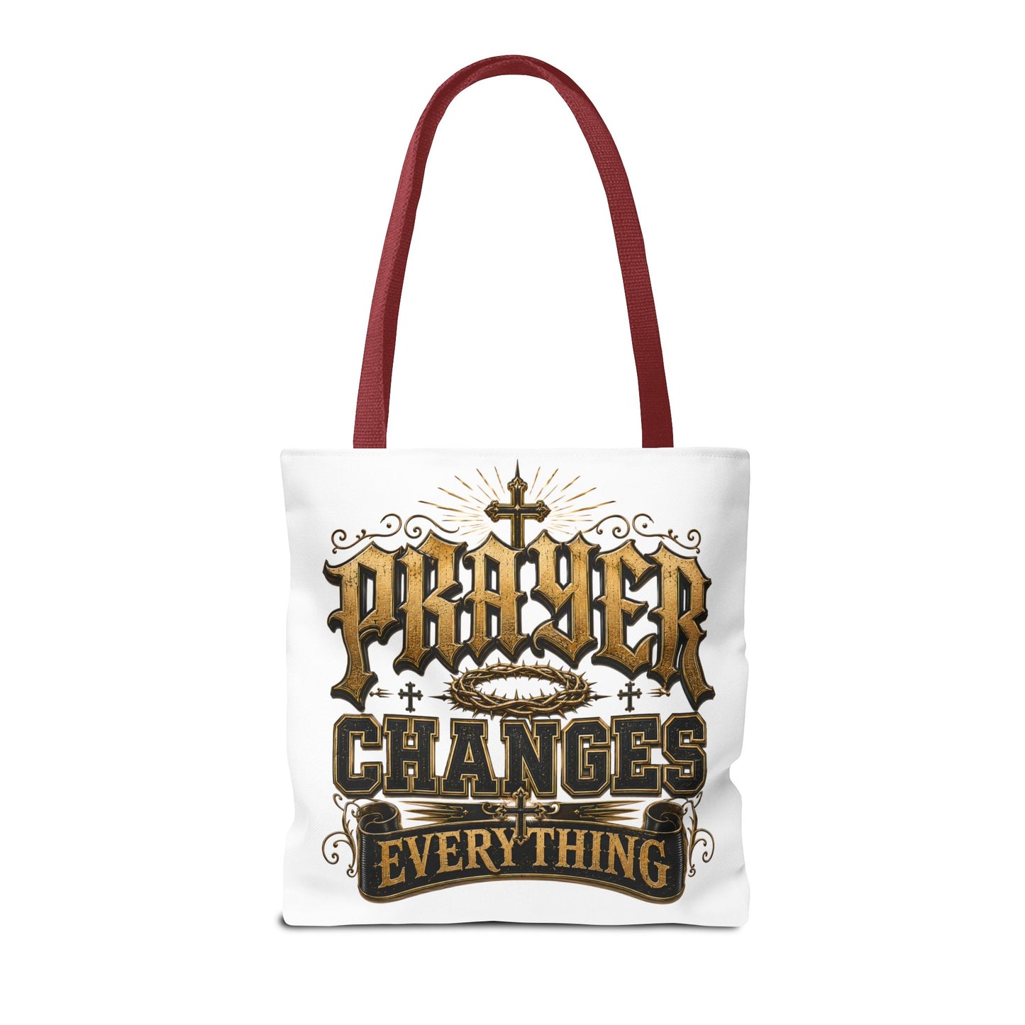Prayer Changes Everything Tote Bag - Inspirational Christian Canvas Tote