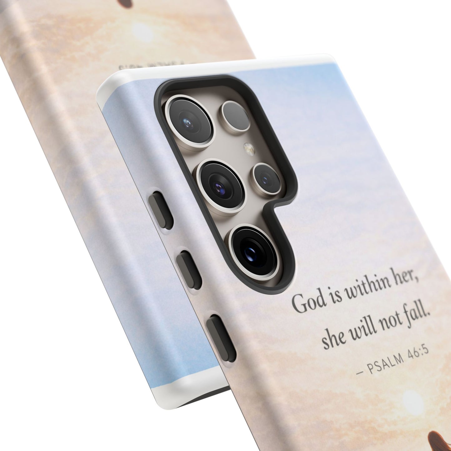 Inspirational Psalm 46:5 Phone Case — 'God is within her, she will not fall' Christian Phone Cover