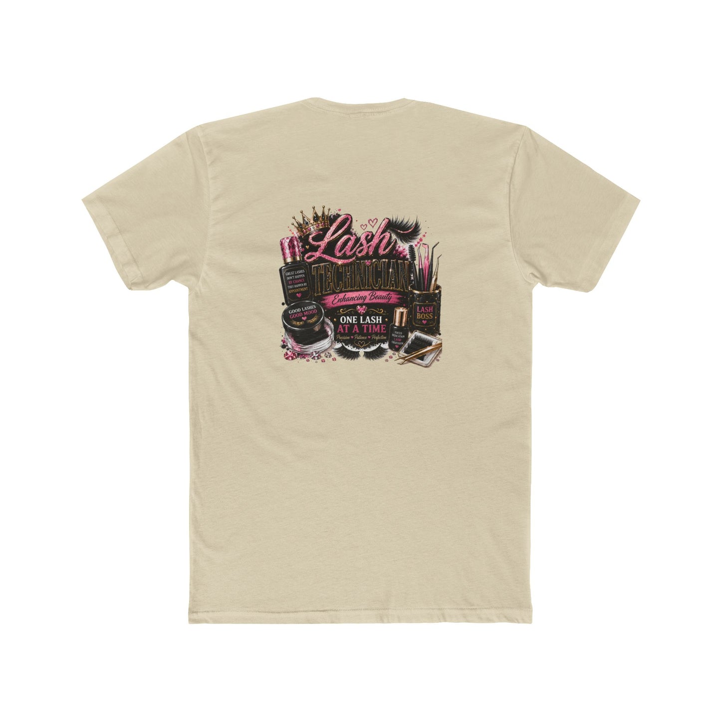 Lash Artist Crew Tee – “One Lash at a Time” Beauty Tools Graphic T-Shirt