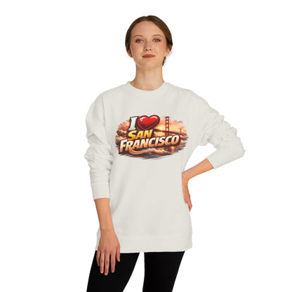 I Heart San Francisco Sweatshirt — Golden Gate Retro Graphic Crewneck