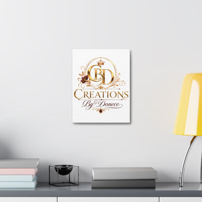 Canvas Wall Art – 'CBD Creations By Donece' Gold Logo Stretched Canvas