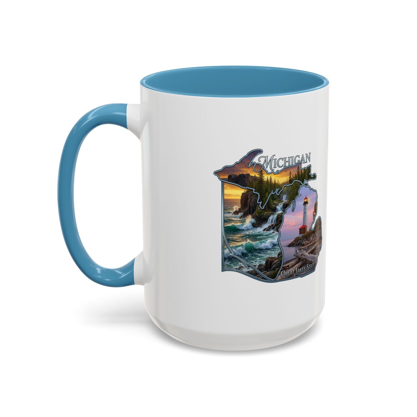 Michigan Lighthouse Coffee Mug — Scenic Great Lakes Accent Mug (11/15oz)