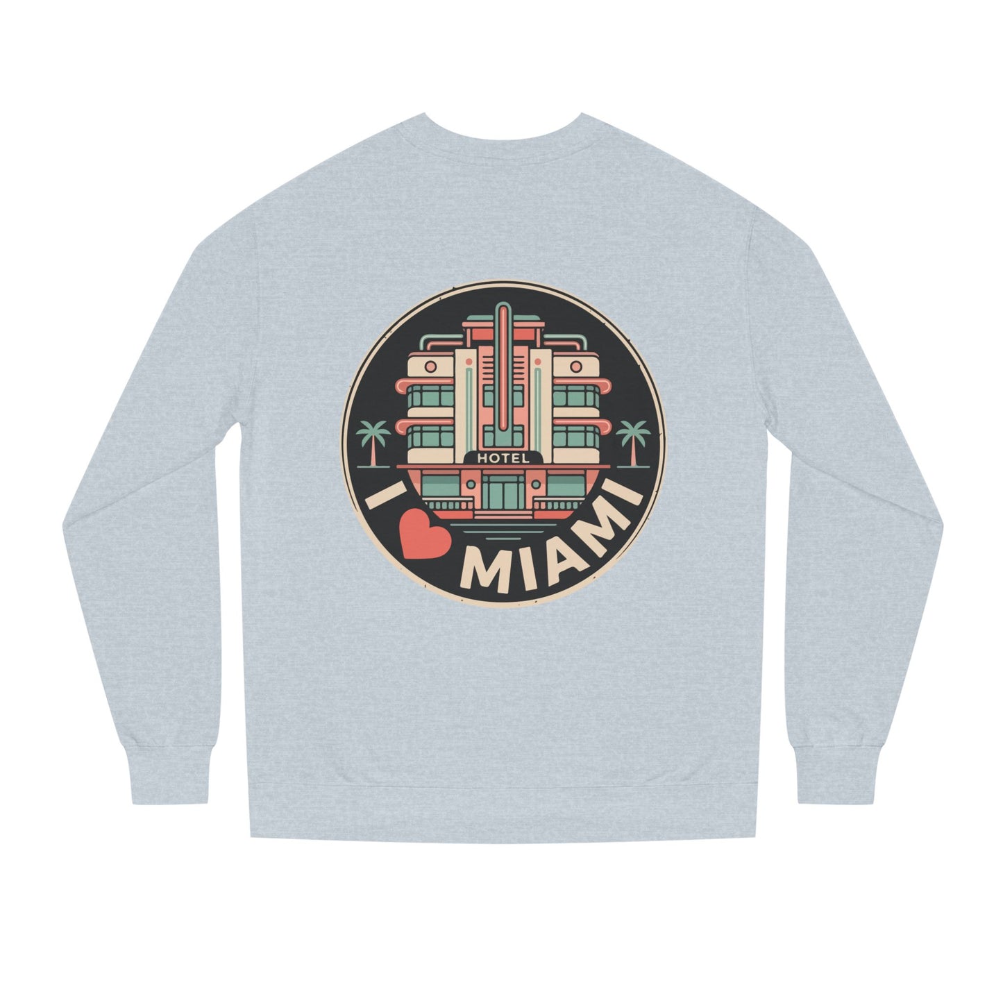 Miami Art Deco Sweatshirt — I Love Miami Vintage Hotel Crewneck