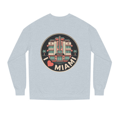 Miami Art Deco Sweatshirt — I Love Miami Vintage Hotel Crewneck