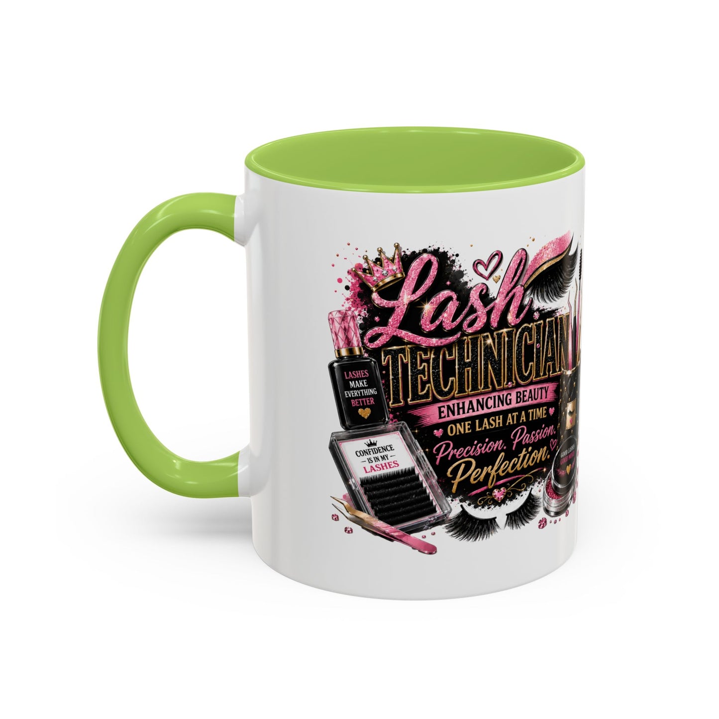 Lash Technician Coffee Mug – 'Enhancing Beauty One Lash at a Time' Accent Mug