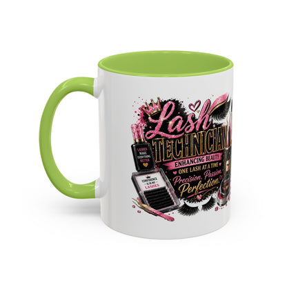 Lash Technician Coffee Mug – 'Enhancing Beauty One Lash at a Time' Accent Mug