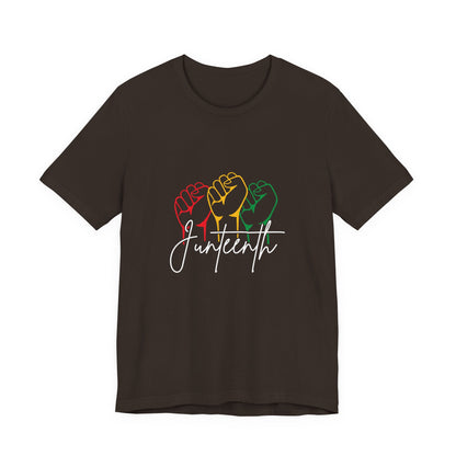 Juneteenth Fist T-Shirt — Pan-African Colors Celebration Tee