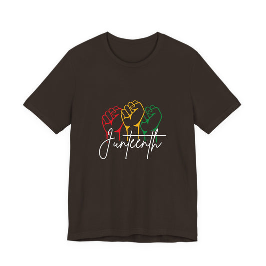 Juneteenth Fist T-Shirt — Pan-African Colors Celebration Tee