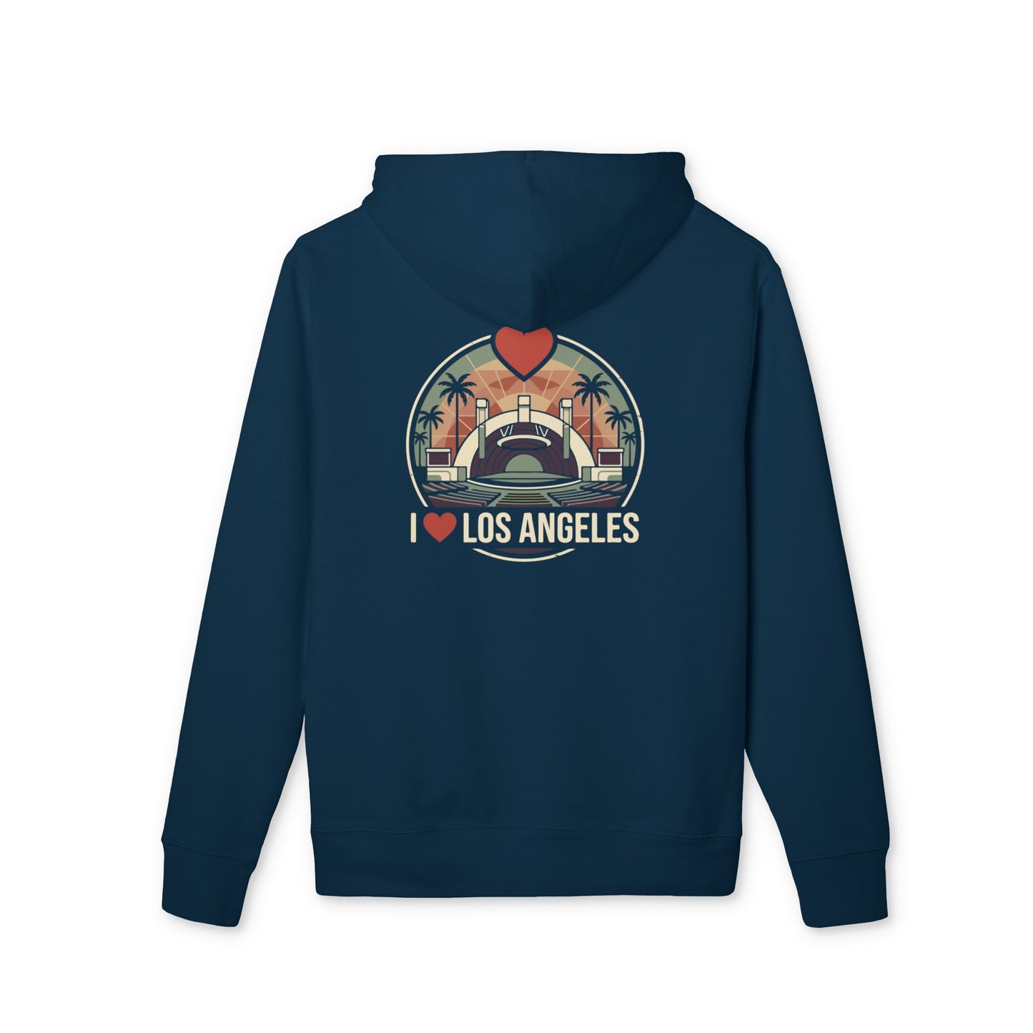 I Heart Los Angeles Hoodie — Vintage Palm Trees & Hollywood Arch
