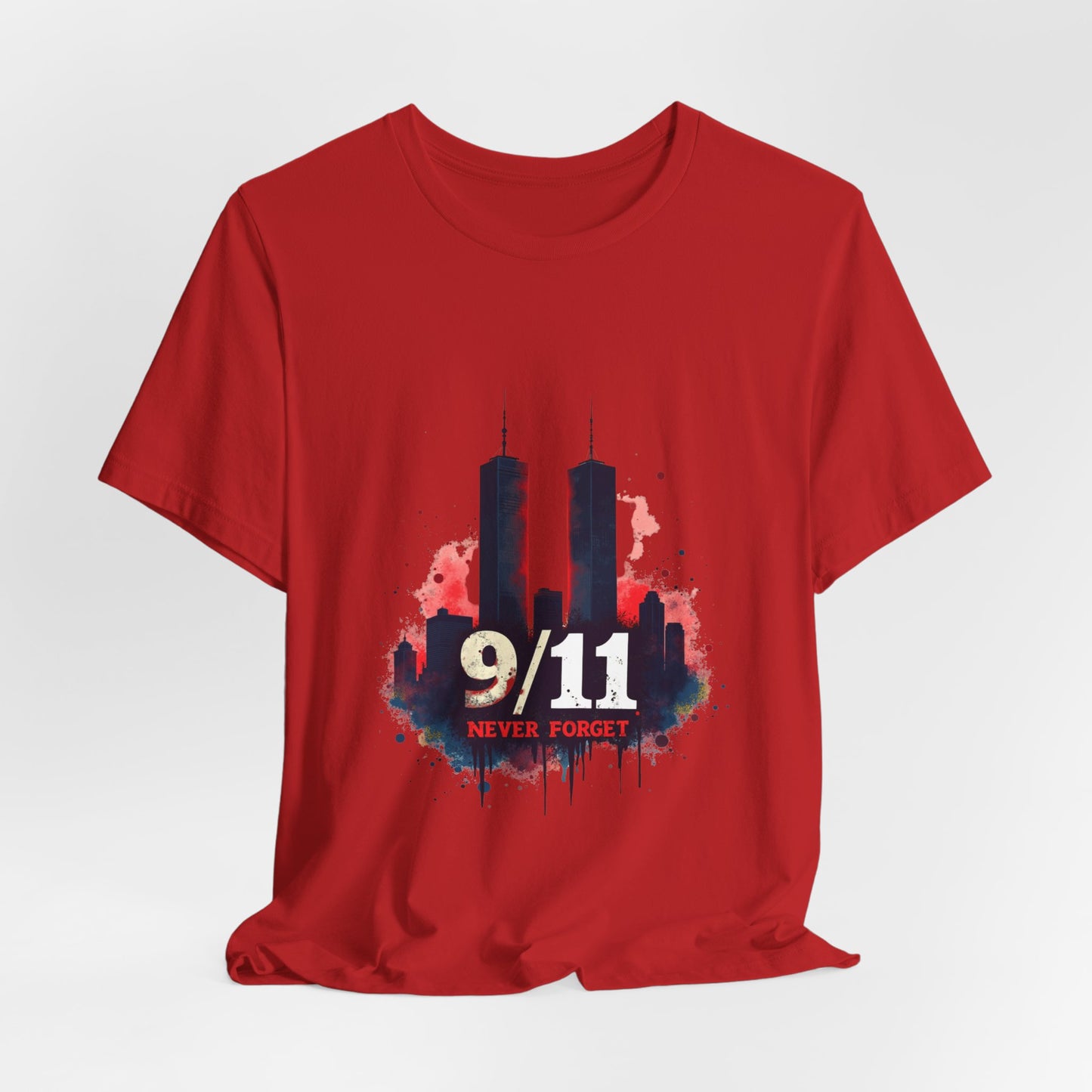 9/11 Never Forget T-Shirt — World Trade Center Memorial Tee