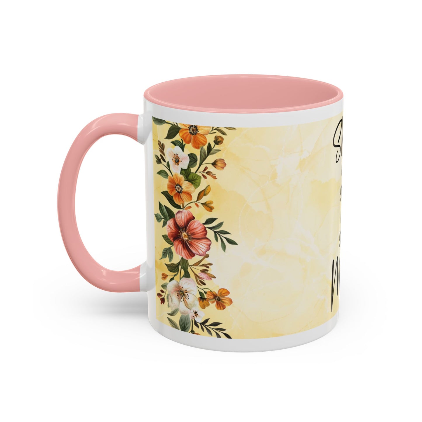 She Is Mom Floral Accent Coffee Mug — 'She is Peace, She is Home' Mother's Day Gift
