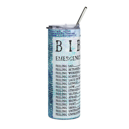 Bible Emergency Numbers Stainless Steel Tumbler 20oz Christian Travel Mug