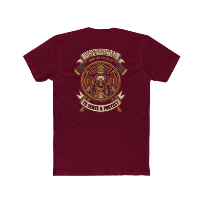Firefighter Tribute Tee — 'To Serve & Protect' Helmet Maltese Cross Design